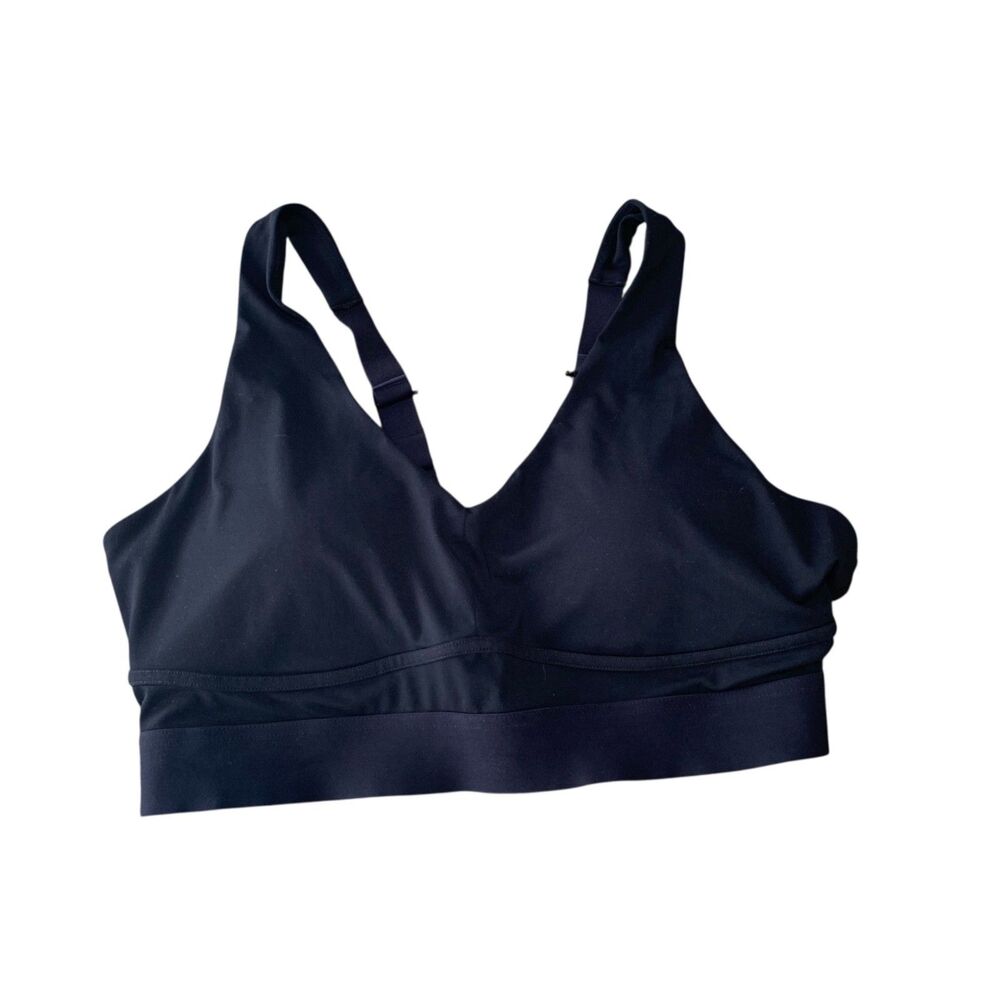Fabletics Womens All Day every Day Low Impact Black Sports Bra 1X Gym Pilates